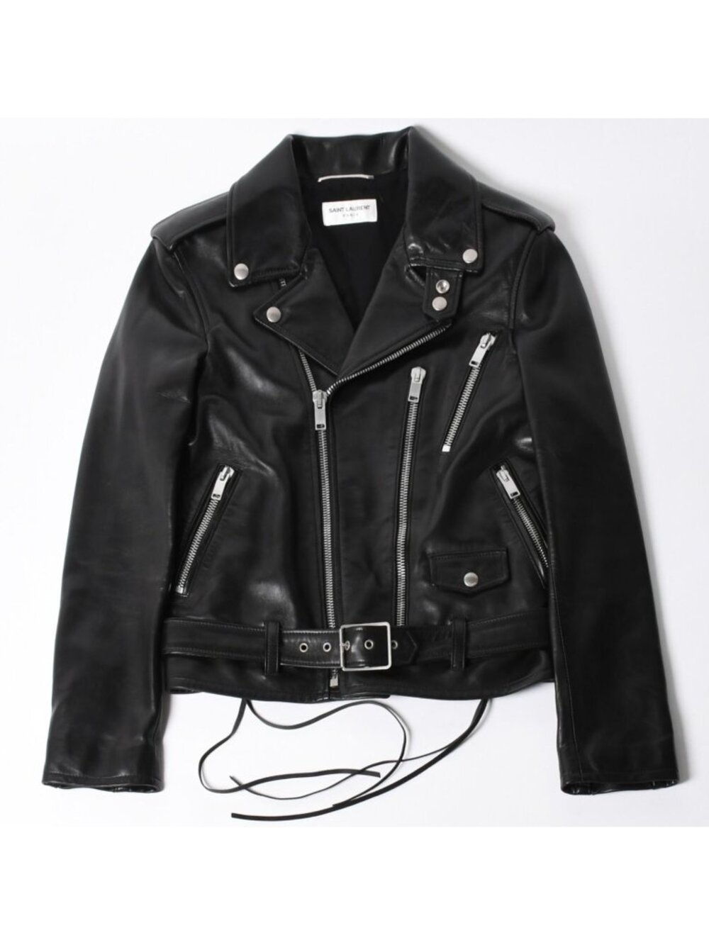 Saint Laurent Paris Hedi Slimane Era Classic Motorcycle Rider's Jacket